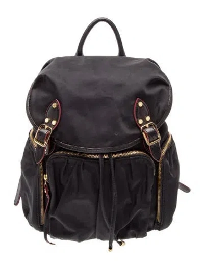 Pre-owned Mz Wallace Nylon Backpack In Black