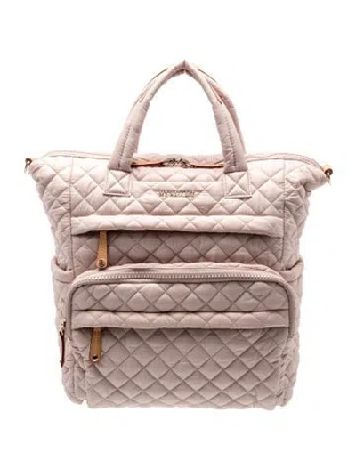 Pre-owned Mz Wallace Nylon Backpack Large In Pink