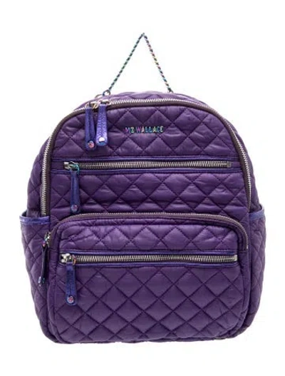 Pre-owned Mz Wallace Nylon Backpack In Metallic/purple