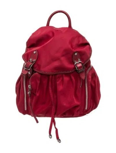 Pre-owned Mz Wallace Nylon Backpack In Red