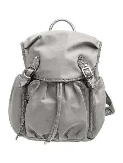 Pre-owned Mz Wallace Nylon Backpack W/ Tags In Grey