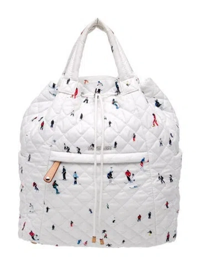 Pre-owned Mz Wallace Nylon Backpack In White