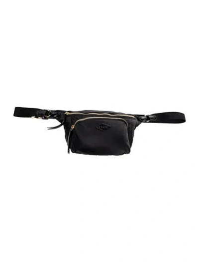 Pre-owned Mz Wallace Nylon Belt Bag In Black