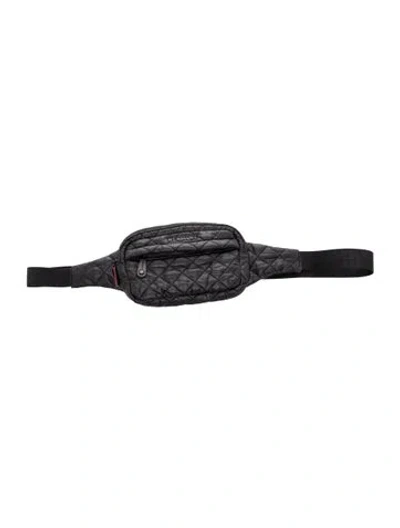 Pre-owned Mz Wallace Nylon Belt Bag In Black