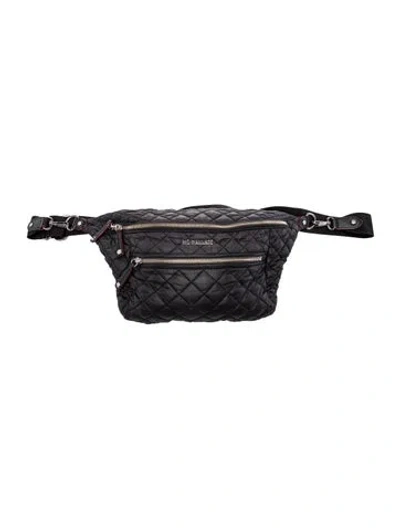 Pre-owned Mz Wallace Nylon Belt Bag In Black