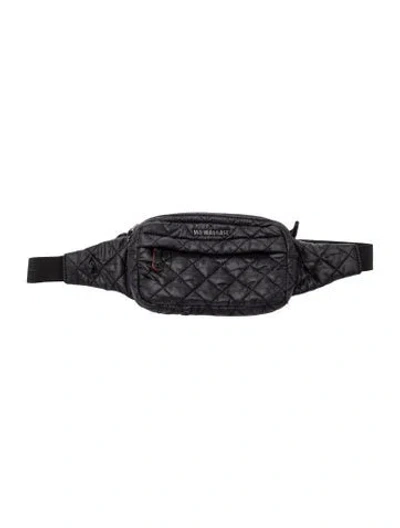 Pre-owned Mz Wallace Nylon Belt Bag In Black