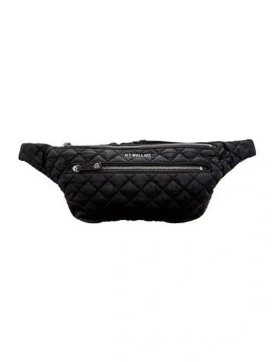 Pre-owned Mz Wallace Nylon Belt Bag In Black