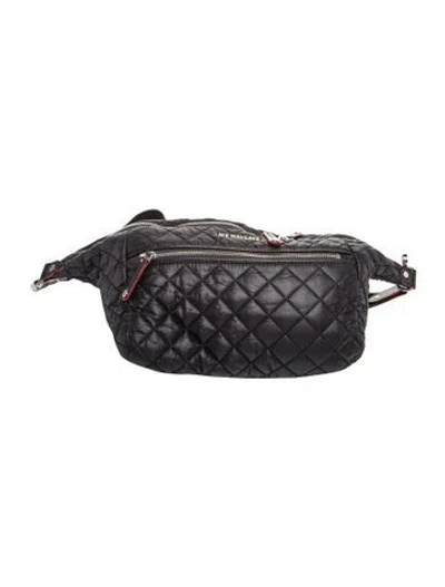 Pre-owned Mz Wallace Nylon Belt Bag In Black