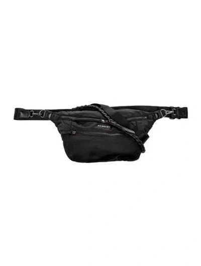 Pre-owned Mz Wallace Nylon Belt Bag In Black