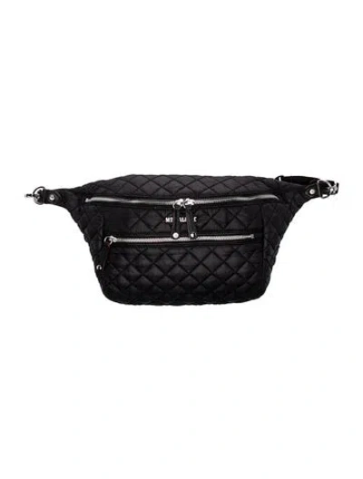 Pre-owned Mz Wallace Nylon Belt Bag In Black