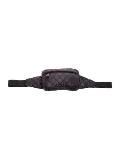 Pre-owned Mz Wallace Nylon Belt Bag In Black