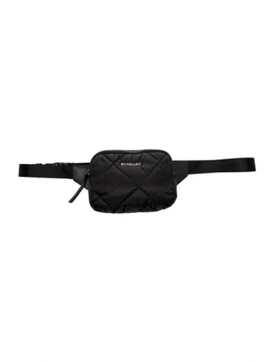 Pre-owned Mz Wallace Nylon Belt Bag In Black