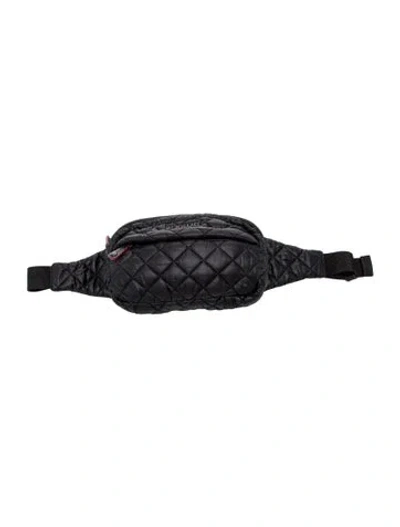 Pre-owned Mz Wallace Nylon Belt Bag In Black