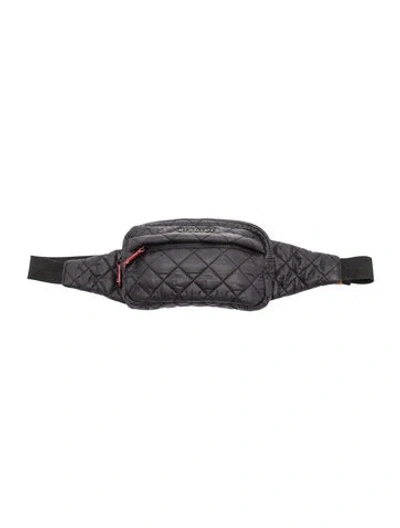 Pre-owned Mz Wallace Nylon Belt Bag In Black
