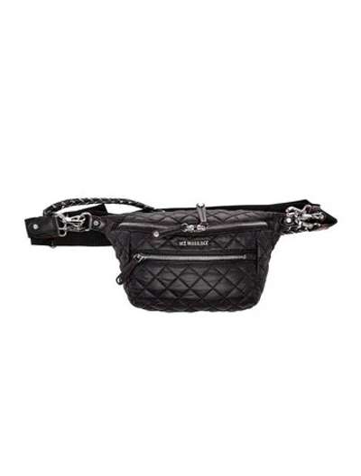 Pre-owned Mz Wallace Nylon Belt Bag In Black