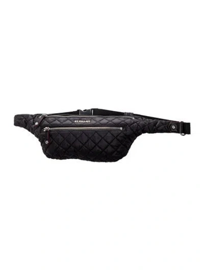 Pre-owned Mz Wallace Nylon Belt Bag In Black