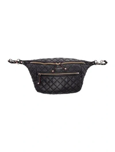 Pre-owned Mz Wallace Nylon Belt Bag In Black