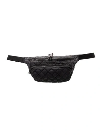 Pre-owned Mz Wallace Nylon Belt Bag In Black