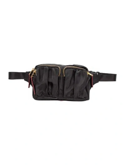 Pre-owned Mz Wallace Nylon Belt Bag In Black