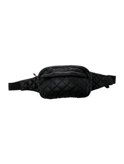 Pre-owned Mz Wallace Nylon Belt Bag In Black