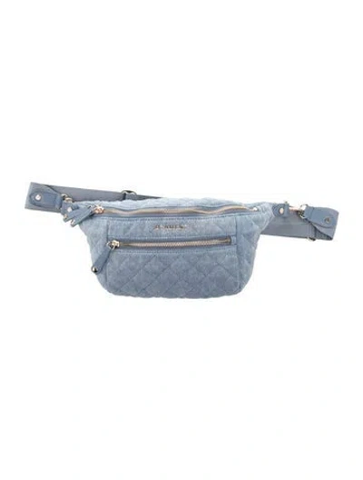 Pre-owned Mz Wallace Nylon Belt Bag In Blue