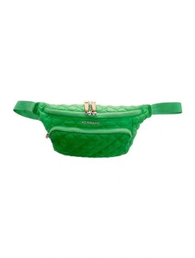 Pre-owned Mz Wallace Nylon Belt Bag In Gold