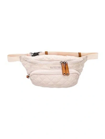 Pre-owned Mz Wallace Nylon Belt Bag In Neutral