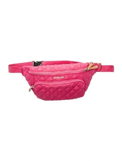 Pre-owned Mz Wallace Nylon Belt Bag In Pink