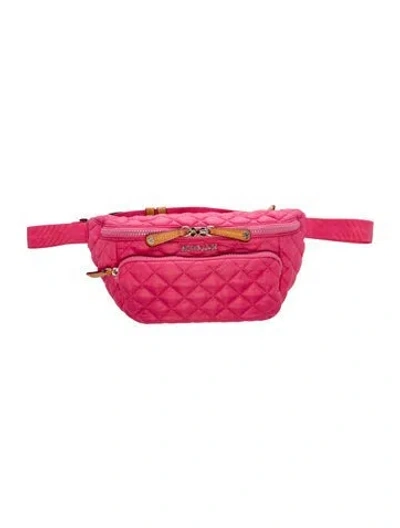 Pre-owned Mz Wallace Nylon Belt Bag In Pink