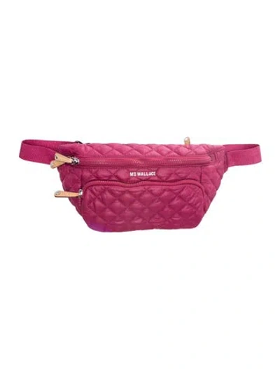 Pre-owned Mz Wallace Nylon Belt Bag In Pink