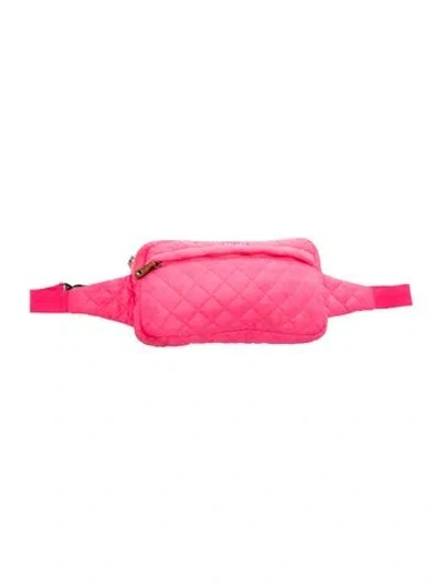 Pre-owned Mz Wallace Nylon Belt Bag In Pink
