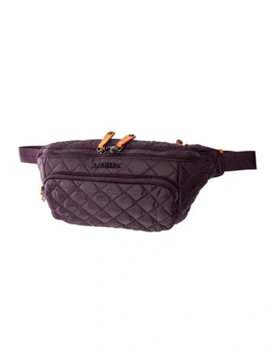 Pre-owned Mz Wallace Nylon Belt Bag In Purple