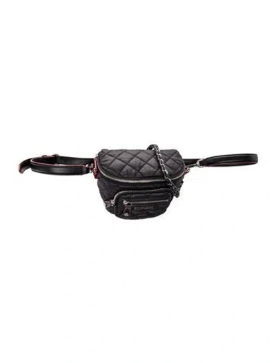 Pre-owned Mz Wallace Nylon Belt Bag W/ Tags In Black