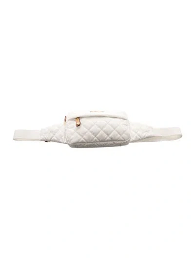 Pre-owned Mz Wallace Nylon Belt Bag In White