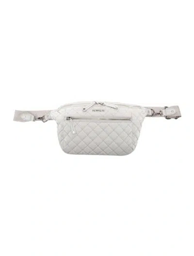 Pre-owned Mz Wallace Nylon Belt Bag In White