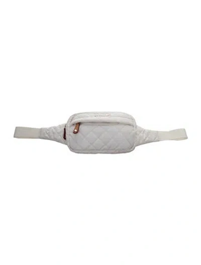 Pre-owned Mz Wallace Nylon Belt Bag In White