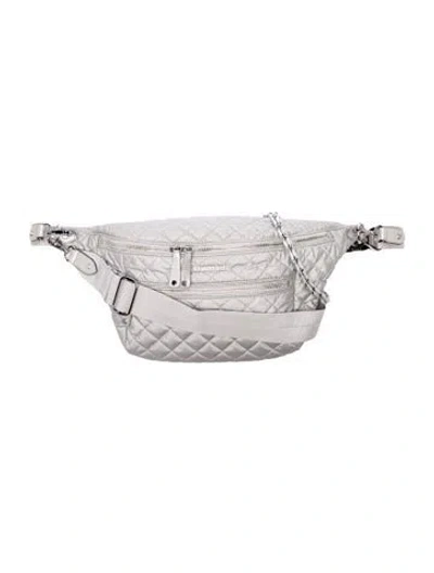 Pre-owned Mz Wallace Nylon Belt Bag In White