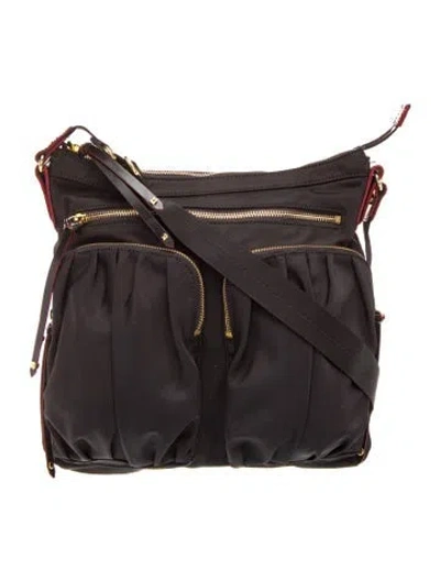 Pre-owned Mz Wallace Nylon Bucket Bag In Black
