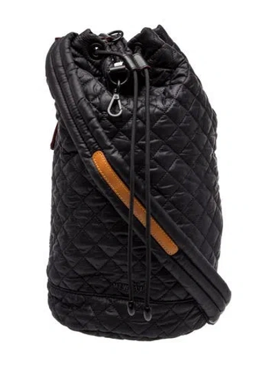 Pre-owned Mz Wallace Nylon Bucket Bag In Black
