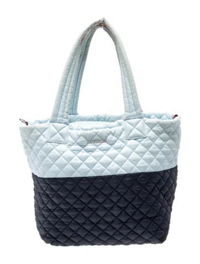 Pre-owned Mz Wallace Nylon Bucket Bag In Blue