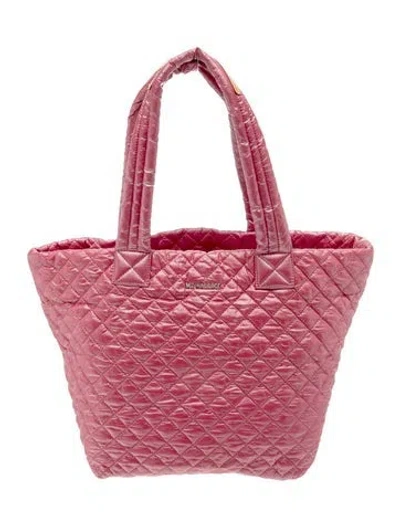 Pre-owned Mz Wallace Nylon Bucket Bag In Burgundy