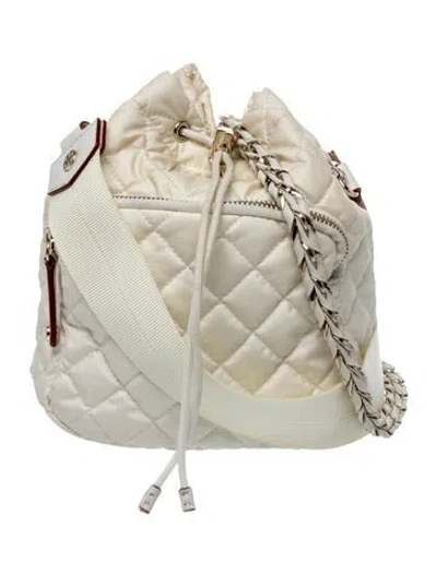 Pre-owned Mz Wallace Nylon Bucket Bag In Neutral