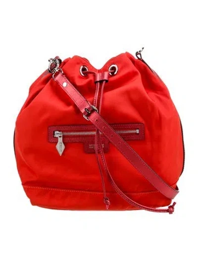 Pre-owned Mz Wallace Nylon Bucket Bag In Orange