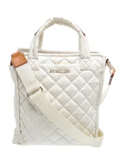 Pre-owned Mz Wallace Nylon Bucket Bag In White