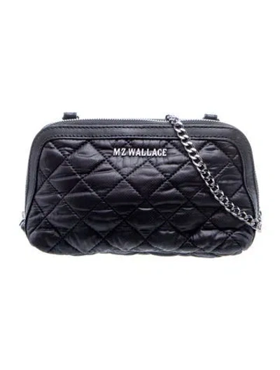 Pre-owned Mz Wallace Nylon Clutch In Black