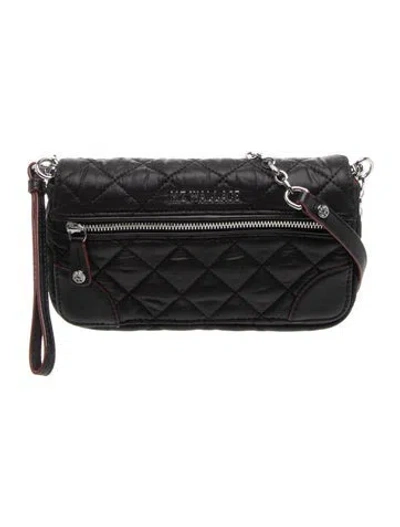 Pre-owned Mz Wallace Nylon Clutch In Black