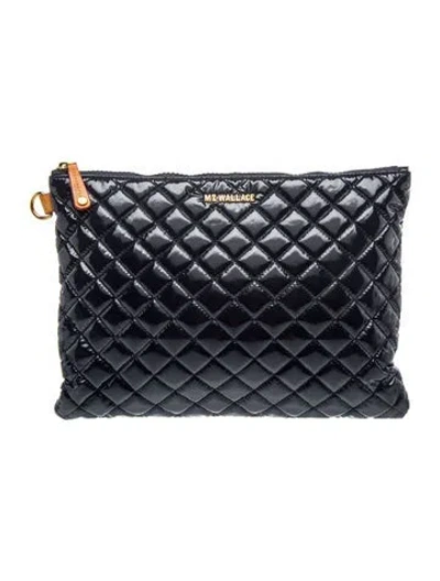 Pre-owned Mz Wallace Nylon Clutch In Blue