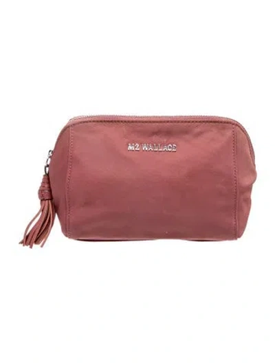 Pre-owned Mz Wallace Nylon Clutch In Pink