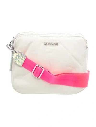 Pre-owned Mz Wallace Nylon Clutch W/ Tags In Neutral