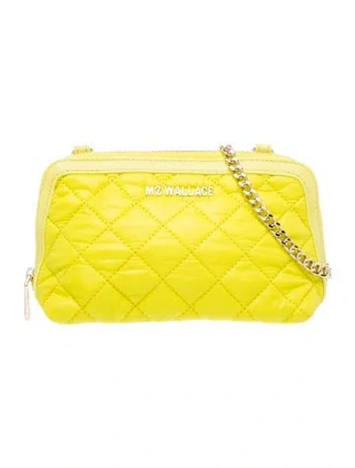 Pre-owned Mz Wallace Nylon Clutch In Yellow